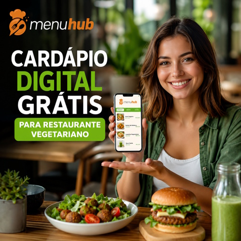 Cardápio Digital Grátis para Restaurante Vegetariano