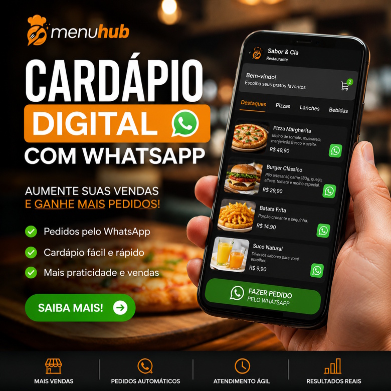 Cardápio Digital com WhatsApp para Aumentar as Vendas
