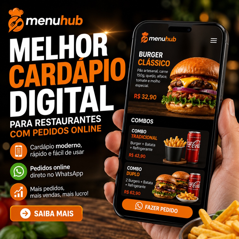 Melhor Cardápio Digital para Restaurantes com Pedidos Online