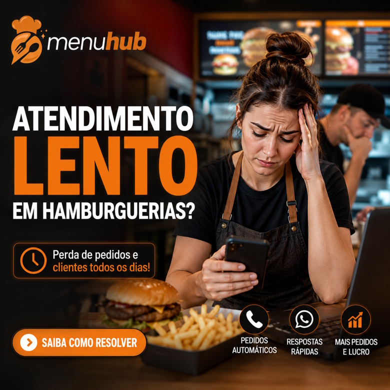 Atendimento Lento em Hamburguerias