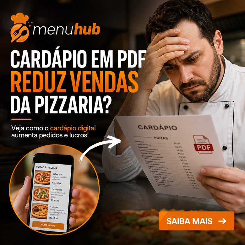 Cardápio em PDF Reduz Vendas da Pizzaria