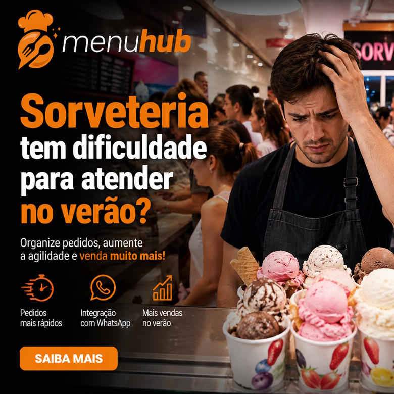Sorveteria Tem Dificuldade para Atender no Verão