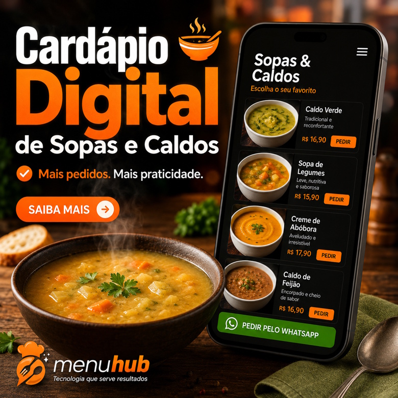 Cardápio Digital para Sopas e Caldos