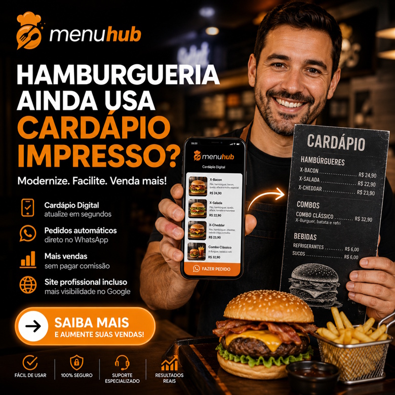Hamburgueria Ainda Usa Cardápio Impresso?