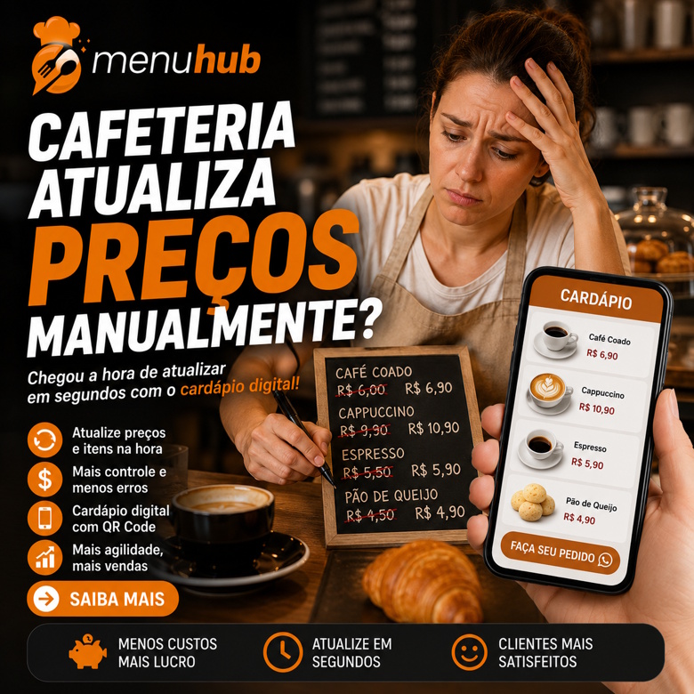 Cafeteria Atualiza Preços Manualmente?