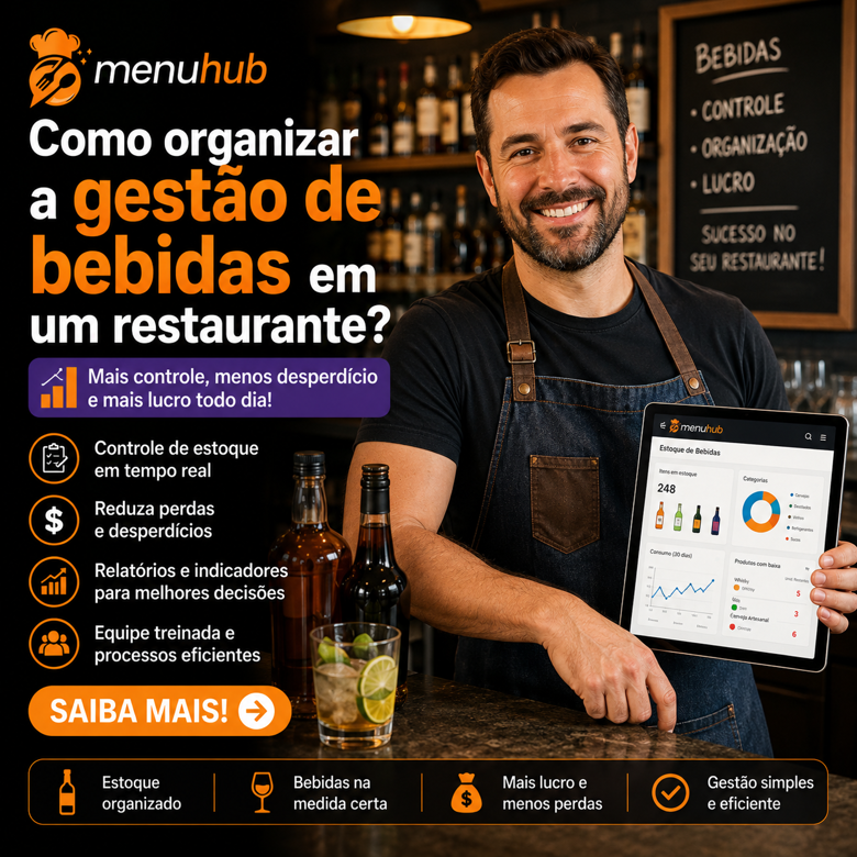 Como organizar a gestão de bebidas em um restaurante?