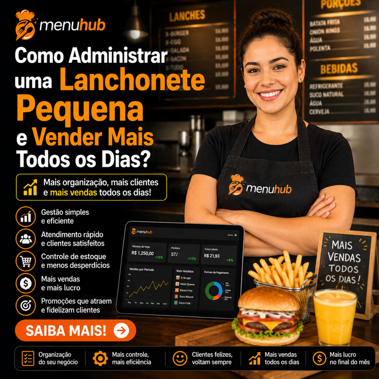 Como Administrar uma Lanchonete Pequena e Vender Mais Todos os Dias?