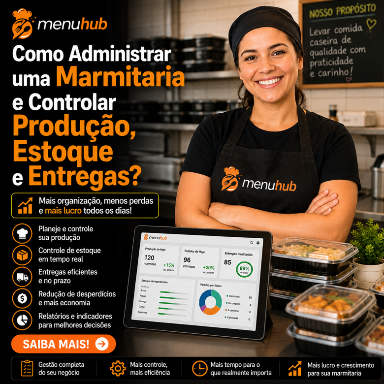 Como Administrar uma Marmitaria e Controlar Produção, Estoque e Entregas?