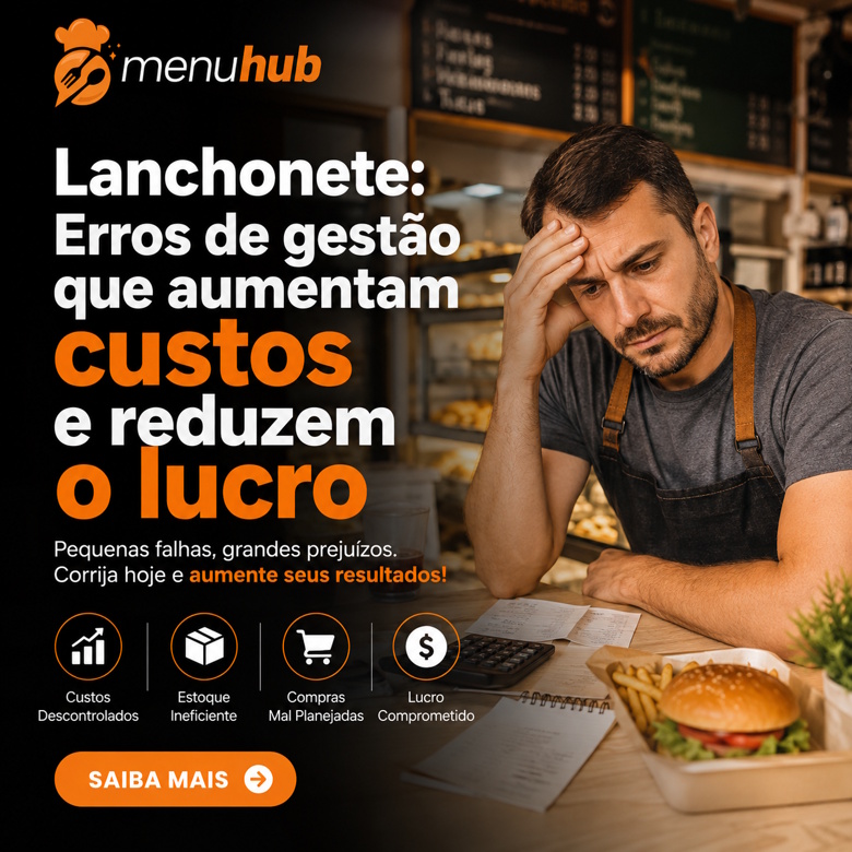 Lanchonete: Erros de gestão que aumentam custos e reduzem o lucro